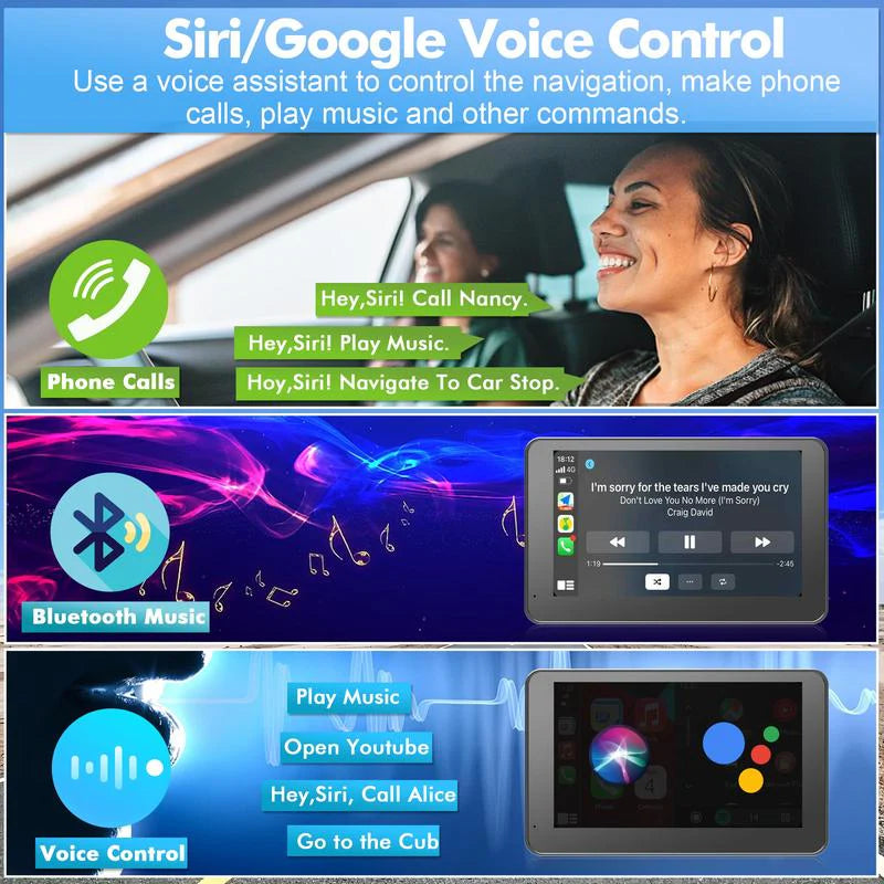 Upgraded Wireless CarPlay Screen for Andriod & Iphone 2026